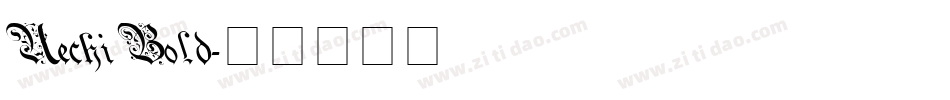 Uechi Bold字体转换